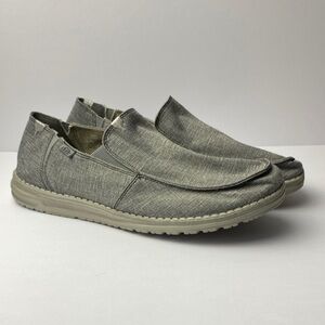 Hey Dude Men's Slip Ons Steel Grey Chan Stretch 11